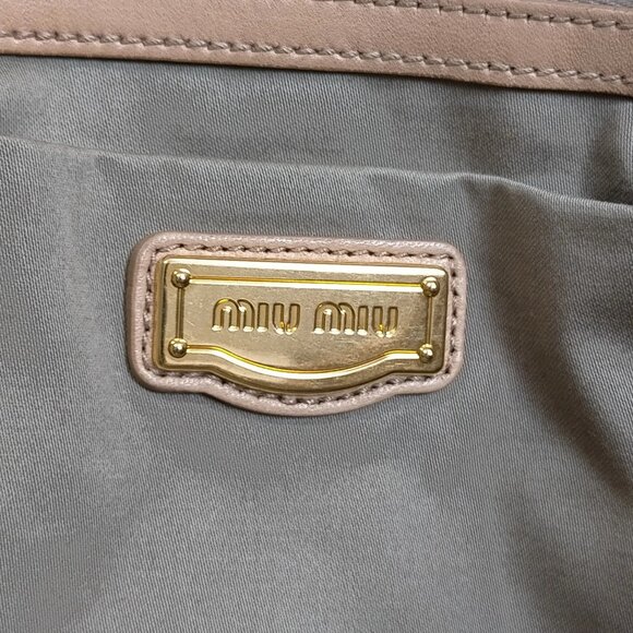 Miu Miu Hand Bag Beige Leather mon-525-091325 - Picture 9 of 9